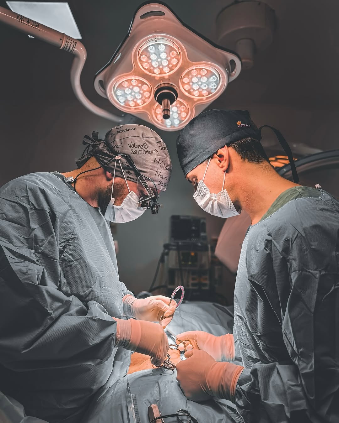 Equipe médica durante procedimento
